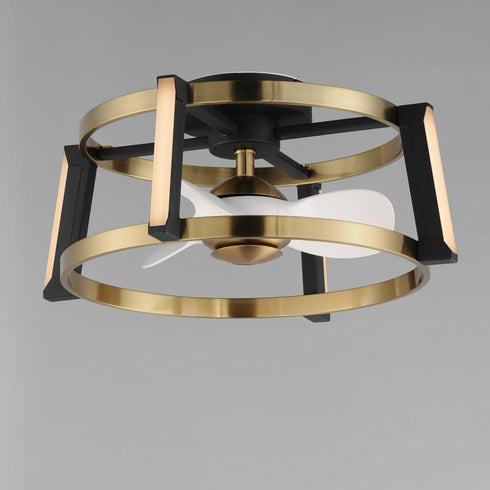 Maxim Darling Fandelight in Black / Natural Aged Brass Finish Model: 61022WTBKNAB