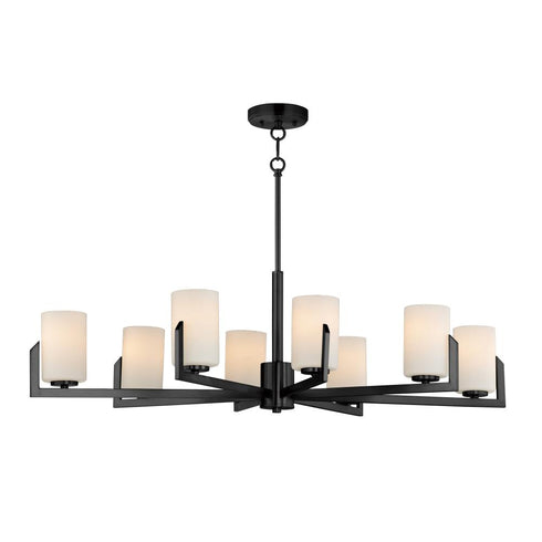 Maxim Dart Single Tier Chandelier in Black Finish Model: 21288SWBK