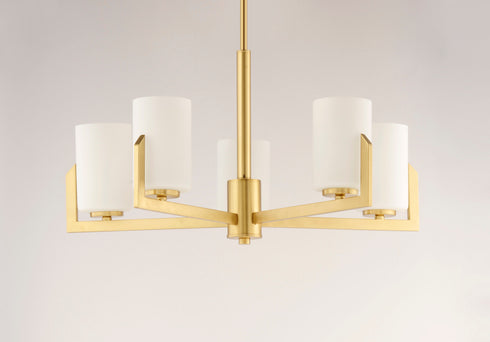 Maxim Dart Single Tier Chandelier in Satin Brass Finish Model: 21286SWSBR