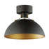 Maxim Dawn Semi Flush Mount in Antique Brass / Black Finish Model: 12040ABBK