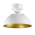 Maxim Dawn Semi Flush Mount in Antique Brass / Black Finish Model: 12040ABBK