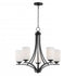 Maxim Deven Single Tier Chandelier in Black Finish Model: 20035SWBK