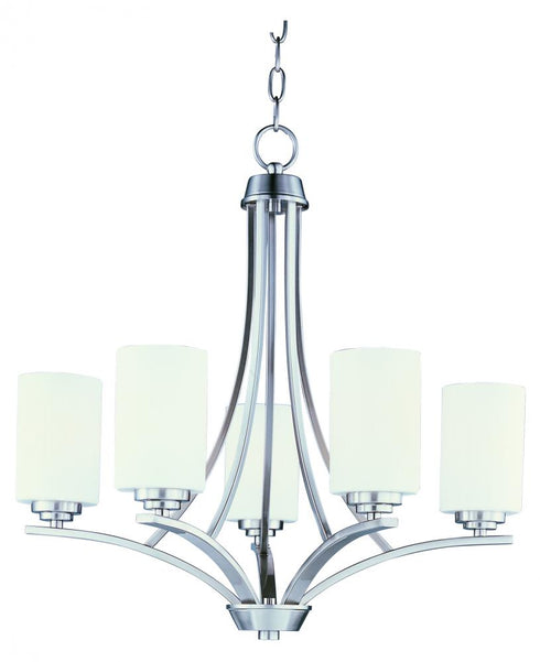 Maxim Deven Single Tier Chandelier in Satin Nickel Finish Model: 20035SWSN