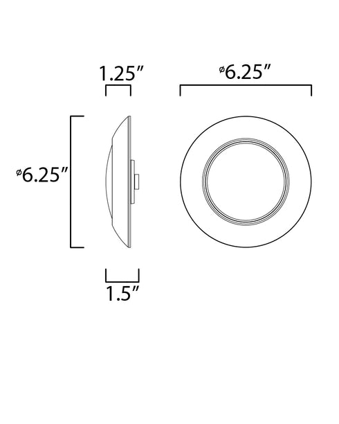 Maxim Diverse Flush Mount in White Finish Model: 57633WTWT