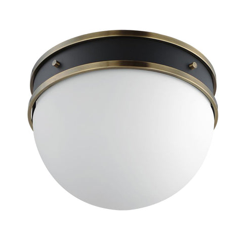 Maxim Duke Flush Mount in Black/Weathered Brass Finish Model: 12419SWBKWBR