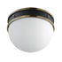 Maxim Duke Flush Mount in Black/Weathered Brass Finish Model: 12419SWBKWBR