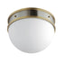 Maxim Duke Flush Mount in Black/Weathered Brass Finish Model: 12419SWBKWBR