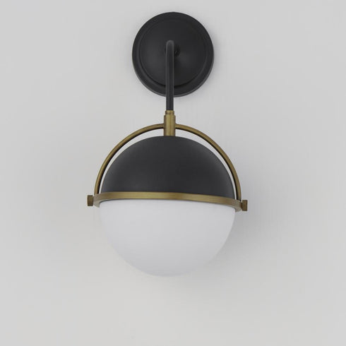 Maxim Duke Wall Sconce in Black/Weathered Brass Finish Model: 12416SWBKWBR