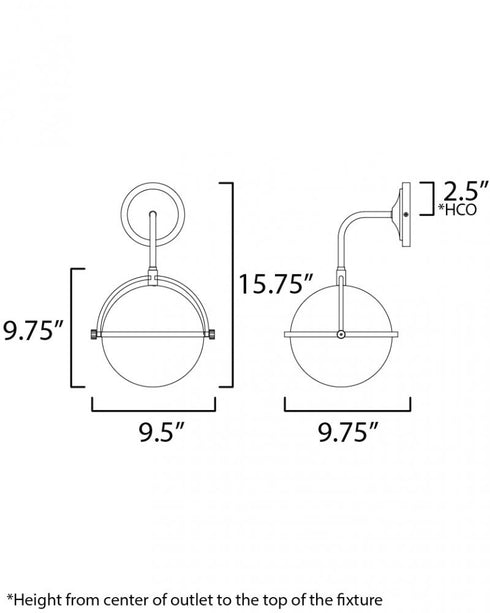 Maxim Duke Wall Sconce in Black/Weathered Brass Finish Model: 12416SWBKWBR