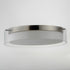 Maxim Duo Flush Mount in Satin Nickel Finish Model: 12284CLSWSN