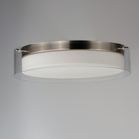 Maxim Duo Flush Mount in Satin Nickel Finish Model: 12286CLSWSN