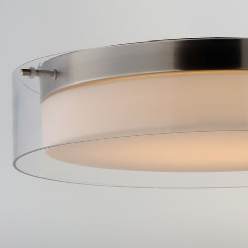 Maxim Duo Flush Mount in Satin Nickel Finish Model: 12286CLSWSN