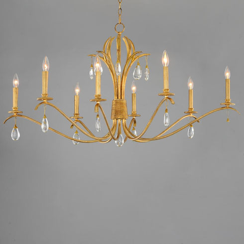 Maxim Eden Chandelier in Charcoal Gold Leaf Finish Model: 12748CHGL