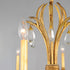 Maxim Eden Chandelier in Charcoal Gold Leaf Finish Model: 12748CHGL
