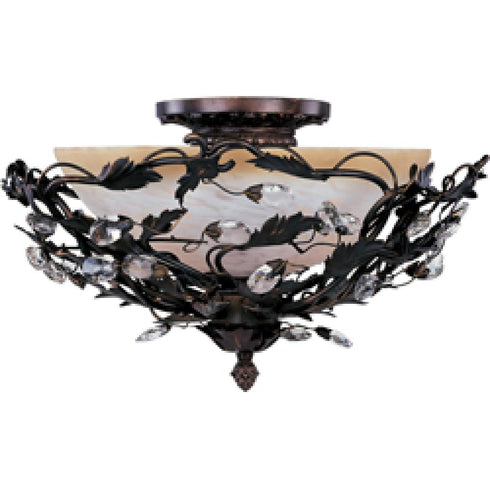 Maxim Elegante Semi Flush Mount in Oil Rubbed Bronze Finish Model: 2859OI