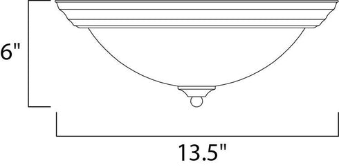 Maxim Essentials - 584x Essentials 584x Flush Mount in Satin Nickel Finish Model: 5841MRSN