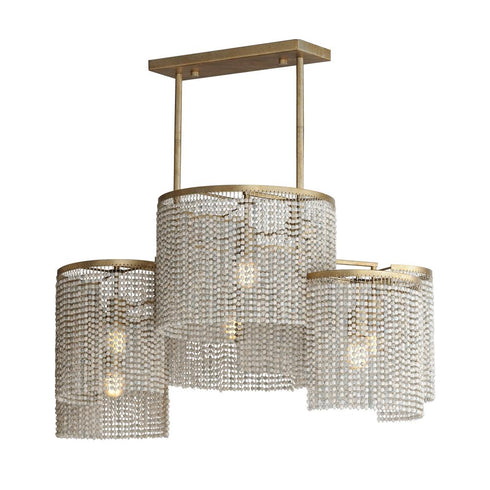 Maxim Fontaine Linear Pendant in Golden Silver Finish Model: 22466WWDGS