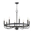 Maxim Frankie Single Tier Chandelier in Black Finish Model: 14498BK