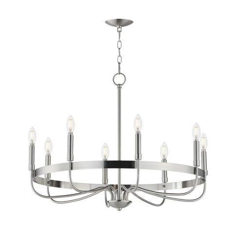 Maxim Frankie Single Tier Chandelier in Black Finish Model: 14498BK