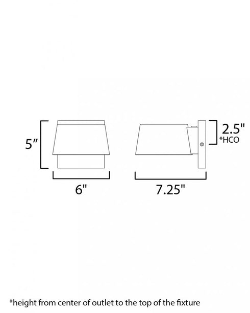 Maxim Gateway Outdoor Wall Mount in Black Finish Model: 51117BK/PHC