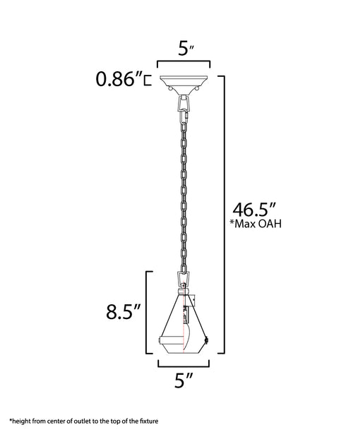 Maxim Giza Mini Pendant in Satin Brass Finish Model: 10372WTSBR