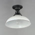 Maxim Granville Outdoor Flush Mount in White Black Finish Model: 35110WTBK