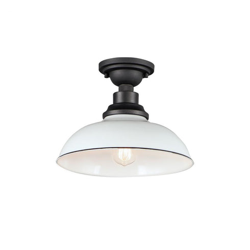 Maxim Granville Outdoor Flush Mount in White Black Finish Model: 35110WTBK