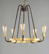 Maxim Haven Single Tier Chandelier in Oil Rubbed Bronze Antique Brass Finish Model: 11735OIAB