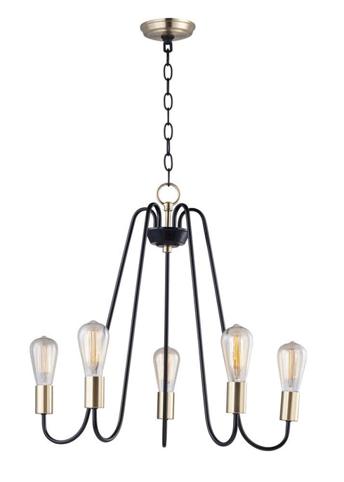 Maxim Haven Single Tier Chandelier in Oil Rubbed Bronze Antique Brass Finish Model: 11735OIAB