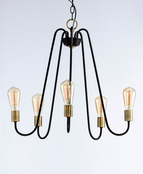 Maxim Haven Single Tier Chandelier in Oil Rubbed Bronze Antique Brass Finish Model: 11735OIAB