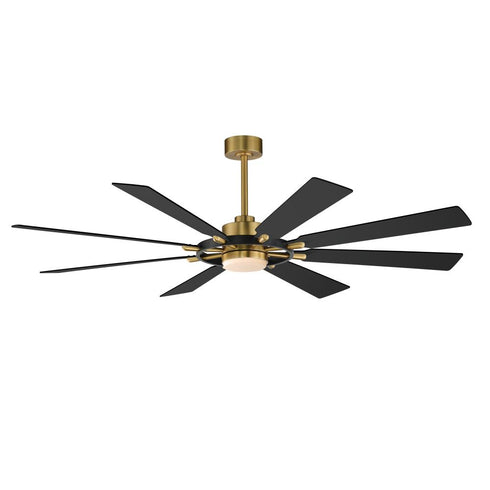 Maxim Helm Indoor Ceiling Fan in Black Natural Aged Brass Finish Model: 88878BKNAB