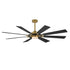 Maxim Helm Indoor Ceiling Fan in Black Natural Aged Brass Finish Model: 88878BKNAB