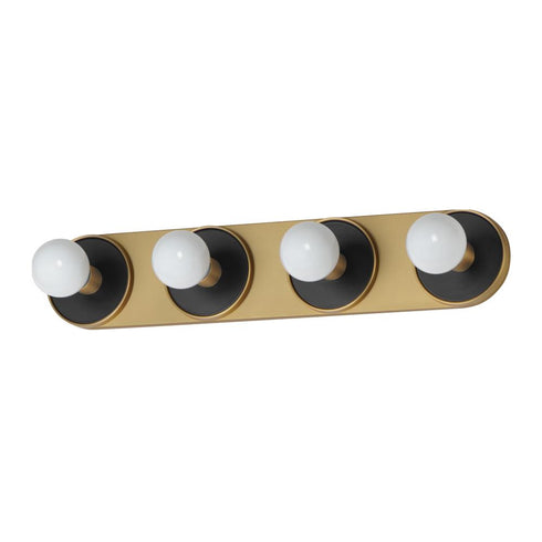 Maxim Hollywood Bath Vanity in Black Natural Aged Brass Finish Model: 26094BKNAB/BUL
