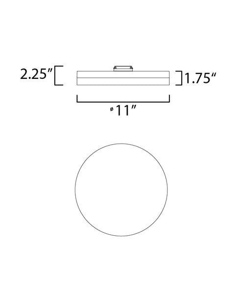 Maxim Illuminaire II Flush Mount in Polished Chrome Finish Model: 57684CLFTPC