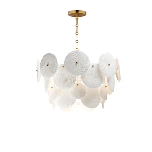 Maxim Isla Mini Chandelier in Natural Aged Brass Finish Model: 12824WTNAB