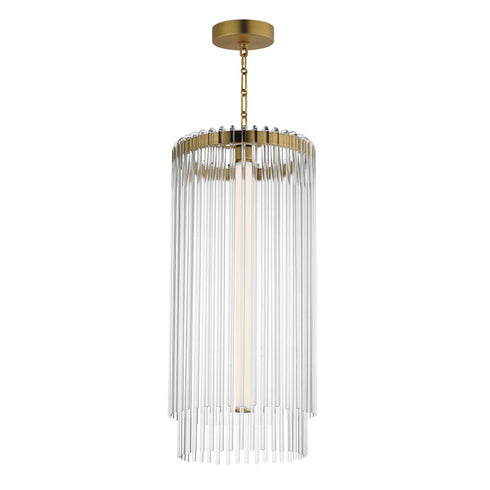 Maxim Jolie Entry Foyer Pendant in Natural Aged Brass Finish Model: 38426CLNAB