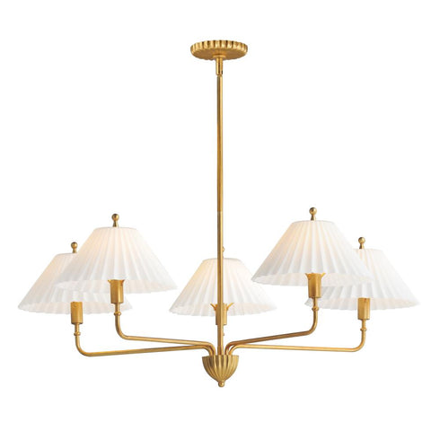 Maxim Kismet Single Tier Chandelier in Gold Leaf Finish Model: 18315SWGL