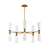 Maxim Krevat Chandelier in Black / Natural Aged Brass Finish Model: 24825SWBKNAB
