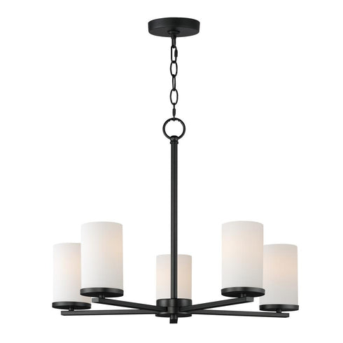 Maxim Lateral Chandelier in Black Finish Model: 10286SWBK