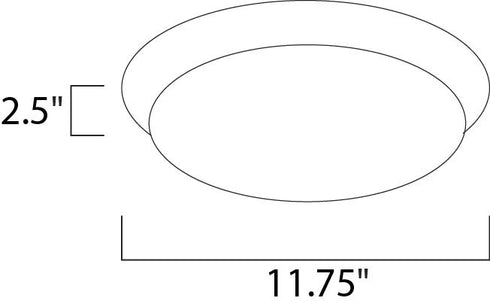 Maxim Low Profile LED Flush Mount in White Finish Model: 87595WTWT