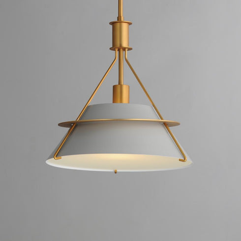 Maxim Lucas Single Pendant in Natural Aged Brass Finish Model: 25221LFGNAB