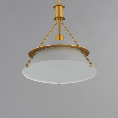 Maxim Lucas Single Pendant in Natural Aged Brass Finish Model: 25221LFGNAB