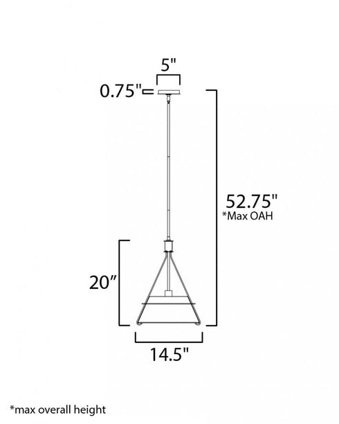 Maxim Lucas Single Pendant in Natural Aged Brass Finish Model: 25221LFGNAB