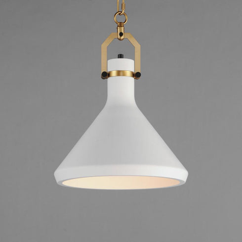 Maxim Lumi Single Pendant in Satin Brass Finish Model: 12383WTSBR