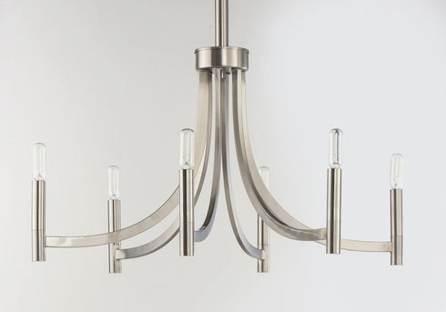 Maxim Lyndon Chandelier in Satin Nickel Finish Model: 21526SN