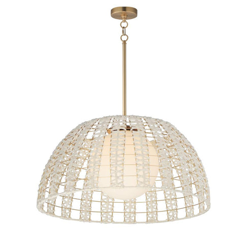 Maxim Macrame Single Pendant in Gold Finish Model: 22482SWGLD