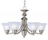 Maxim Malaga Single Tier Chandelier in Satin Nickel Finish Model: 2699MRSN