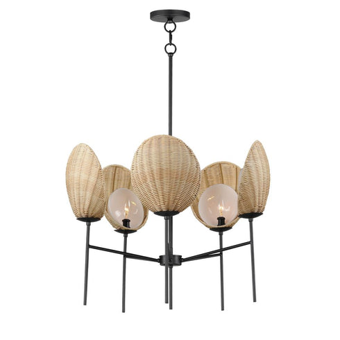 Maxim Maldives Chandelier in Black Finish Model: 12605NABK