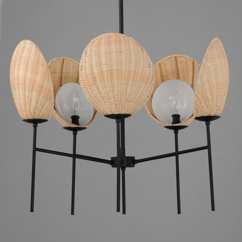 Maxim Maldives Chandelier in Black Finish Model: 12605NABK