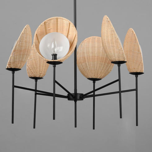 Maxim Maldives Chandelier in Black Finish Model: 12606NABK